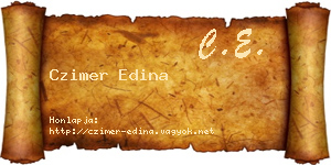 Czimer Edina névjegykártya